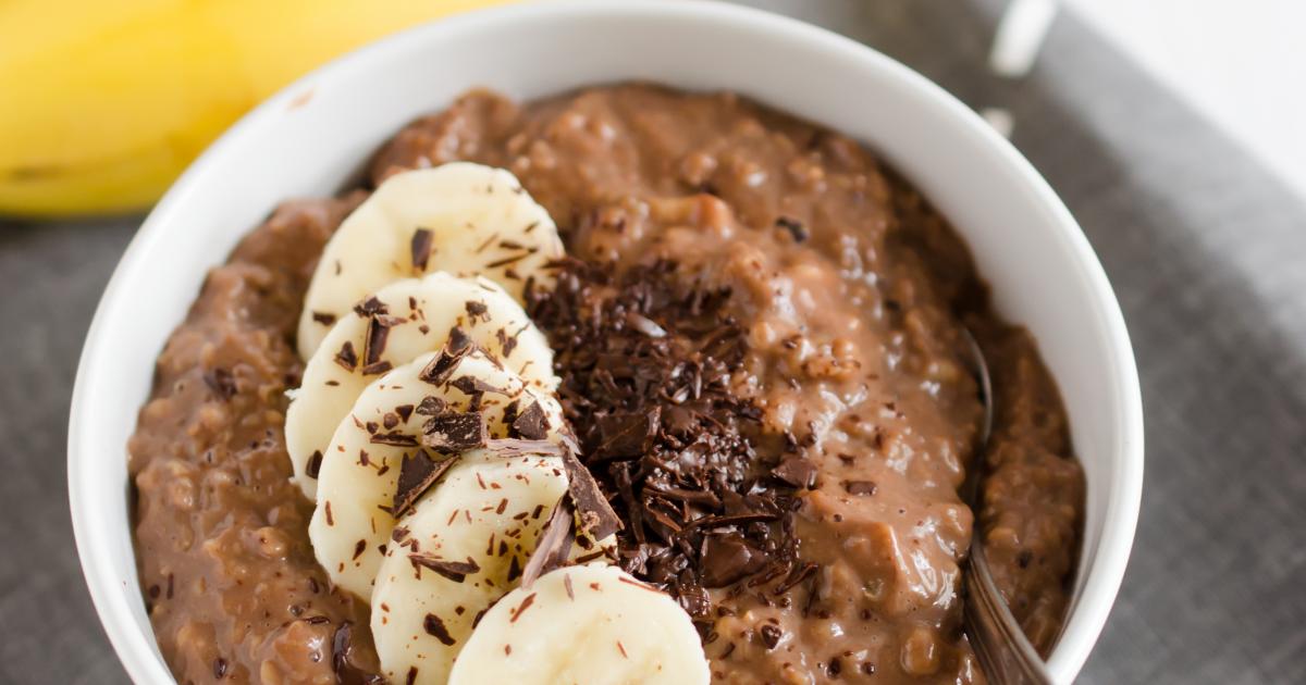 Porridge banane & chocolat